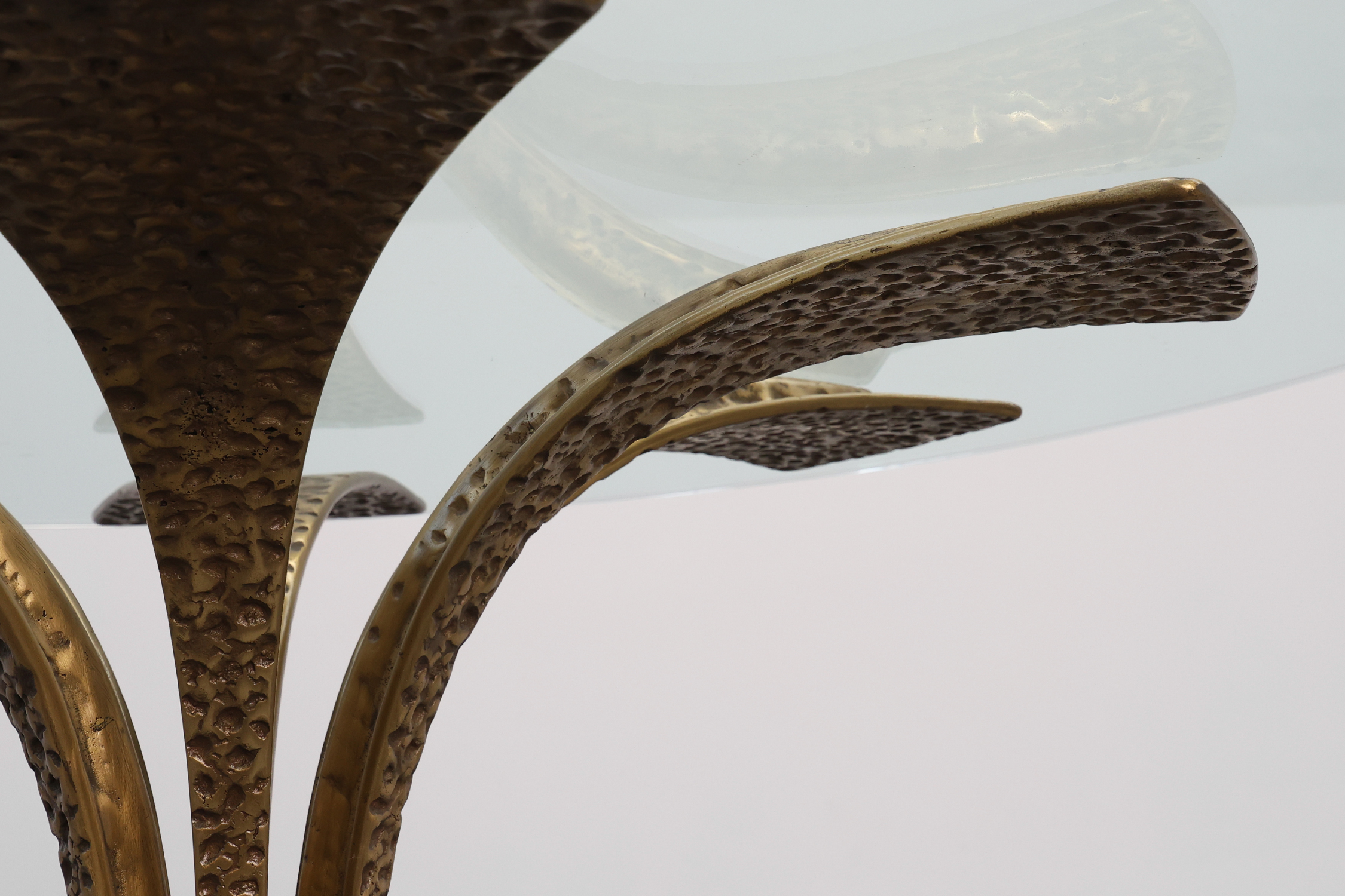 Hammered Bronze Table by Luciano Frigerio for Frigerio di Desio, Italy ca. 1970thumbnail